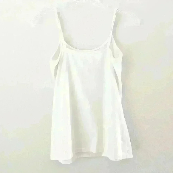 SONOMA SCoop Neck Camisole Tank Size Small White Spaguetti Straps - Picture 3 of 5